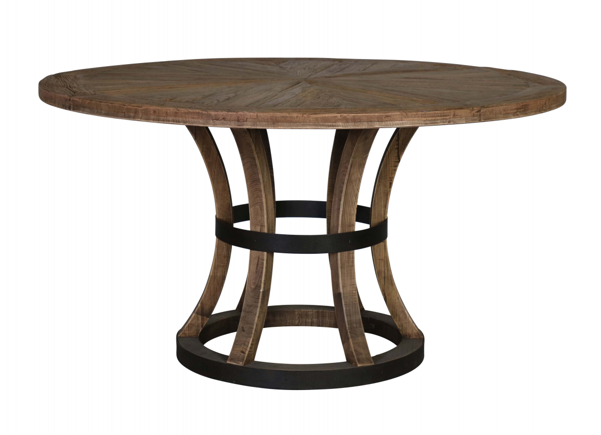 Old elm round dining table 