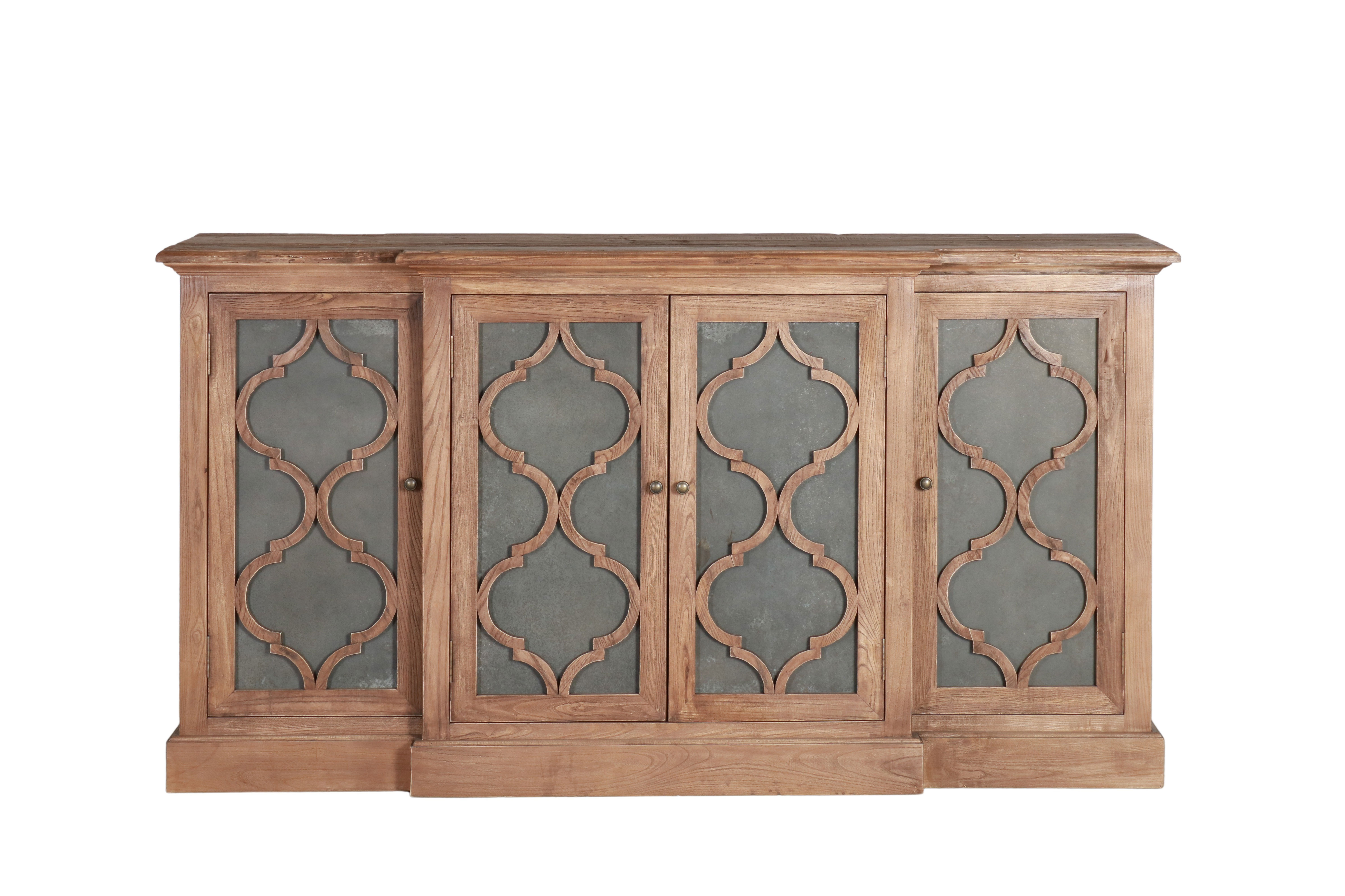 Bleached elm 4 door sideboard Château Collection