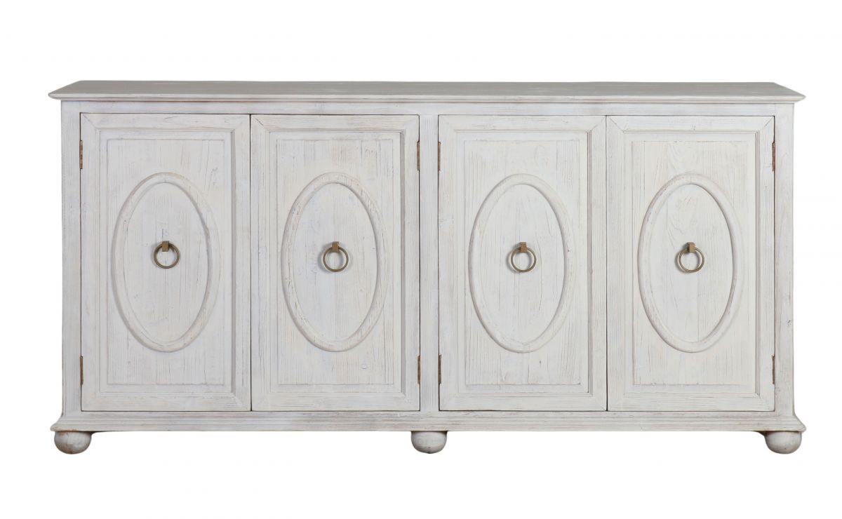 Grey sideboard with 4 doors 