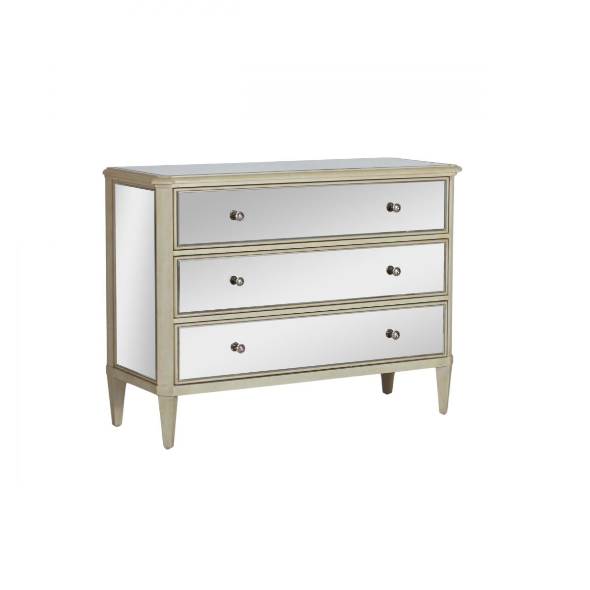 Opulent  mirrored chest of drawers 