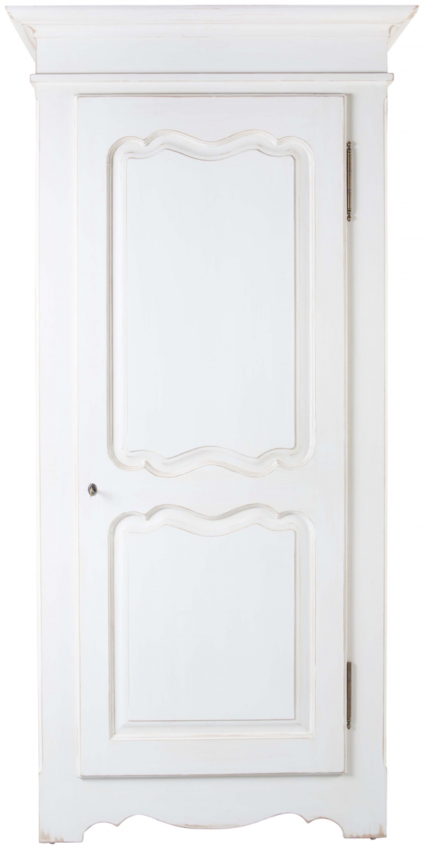 Block & Chisel single door antique white wardrobe