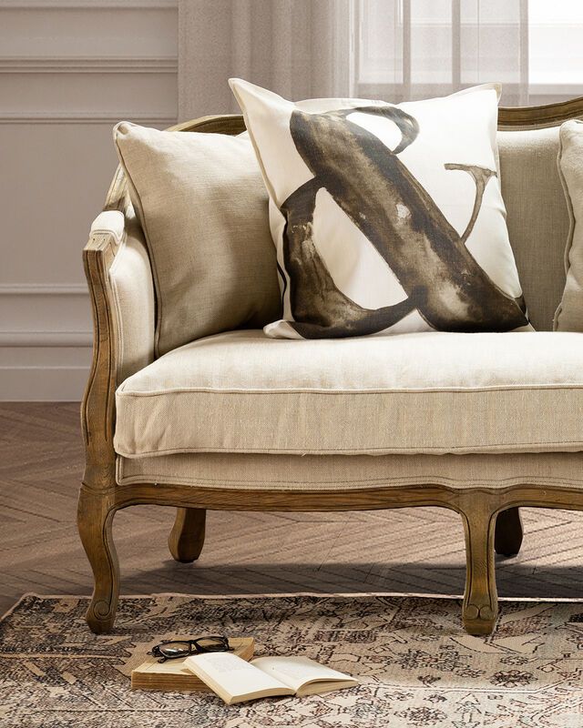 French style sofa with wooden frame
