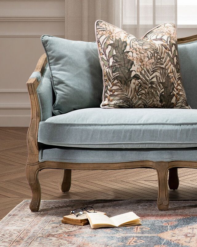 French style sofa with wooden frame