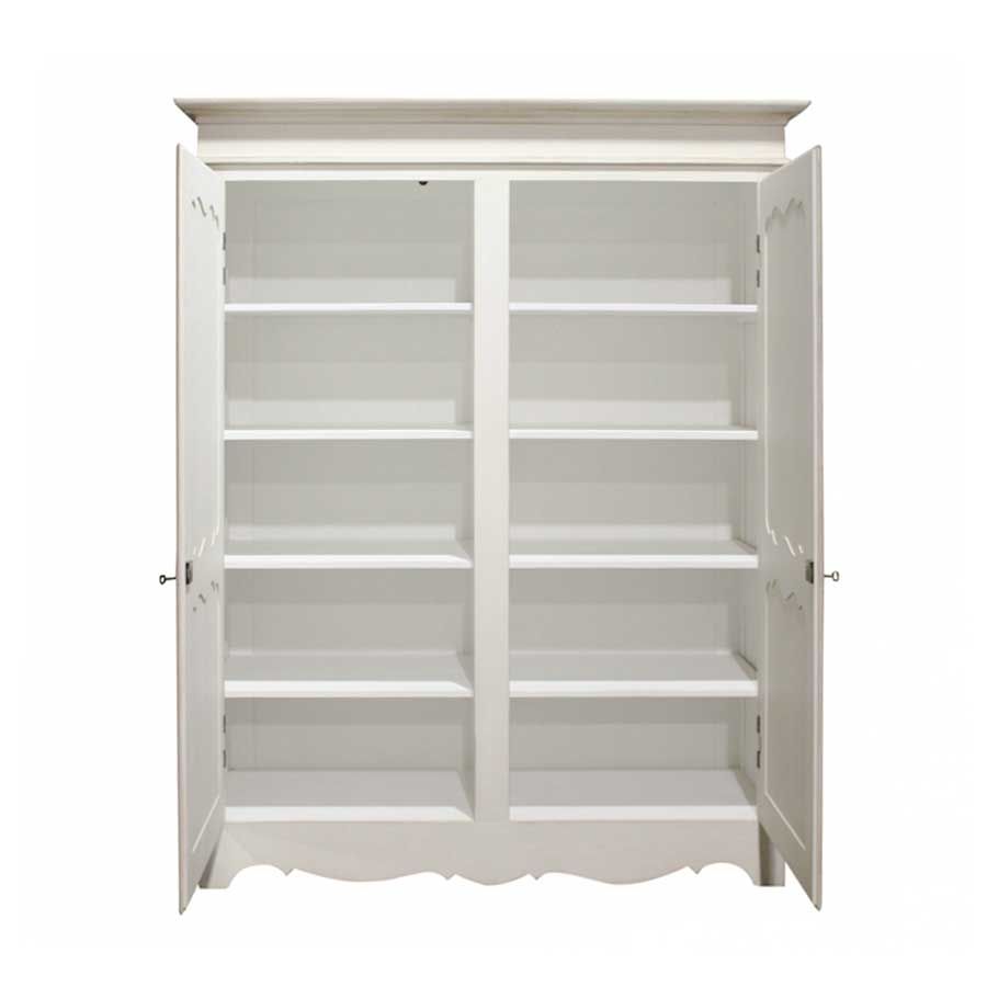 Block & Chisel double door antique white wardrobe