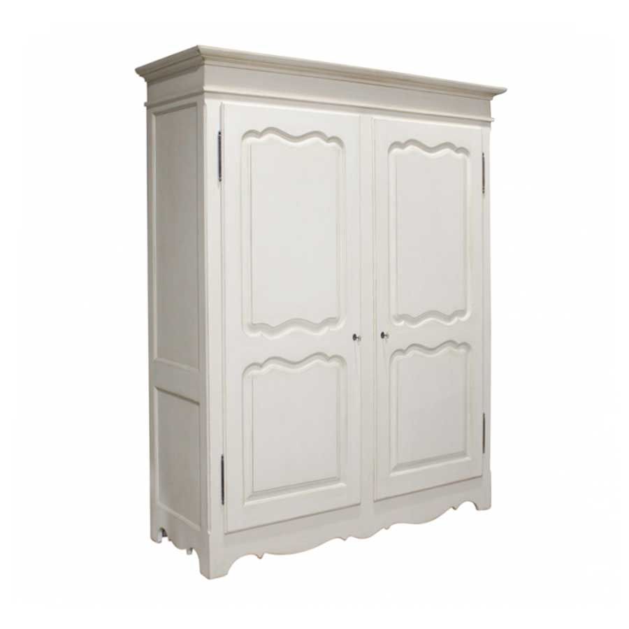 Block & Chisel double door antique white wardrobe